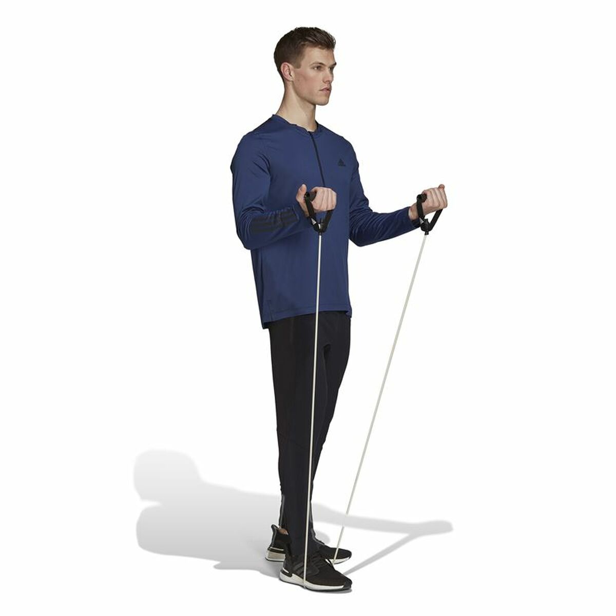T-shirt med lång ärm Herr Adidas Training 1/4-Zip Mörkblå - 4