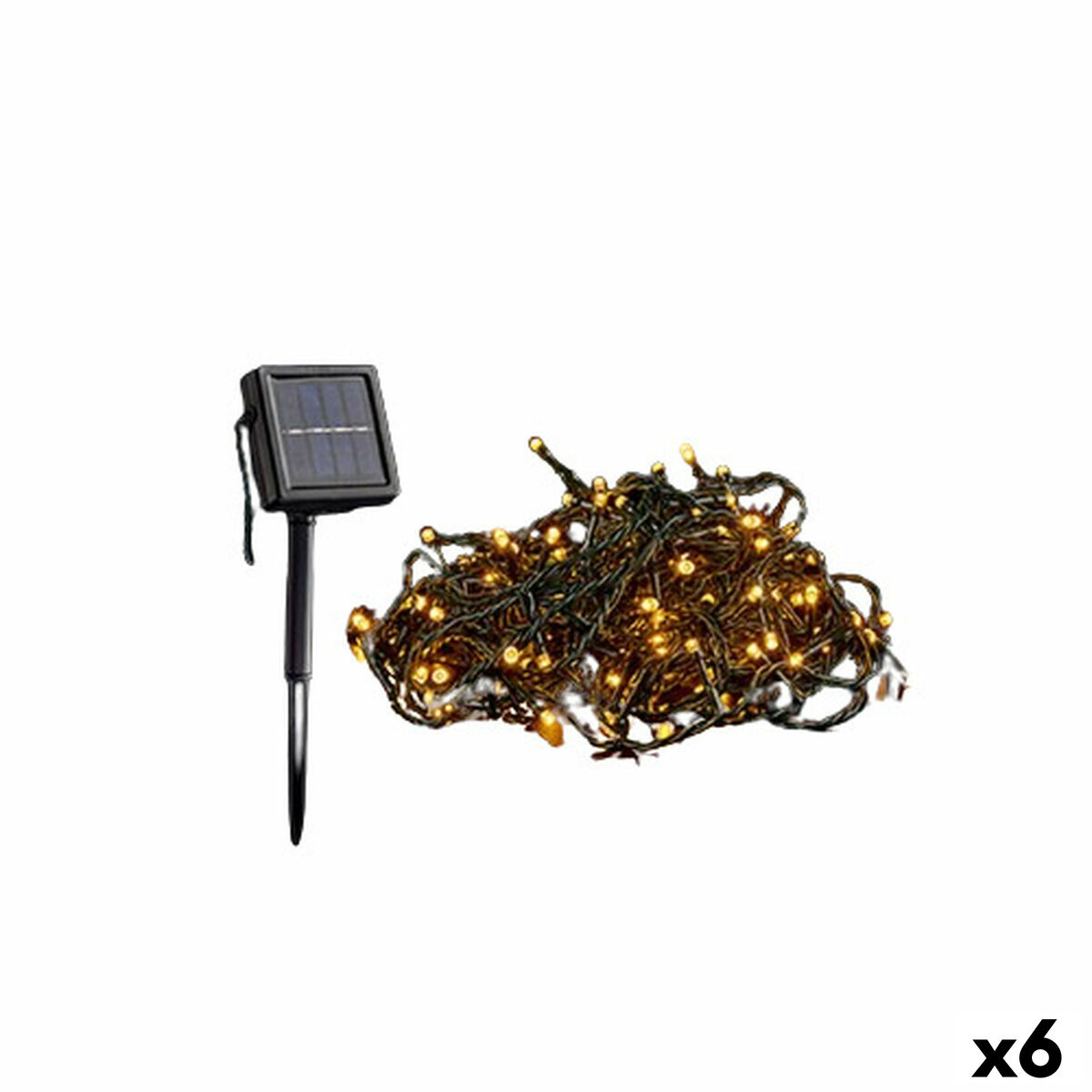 LED-krans Varmt ljus Solcellsladdning 15 m (6 antal)