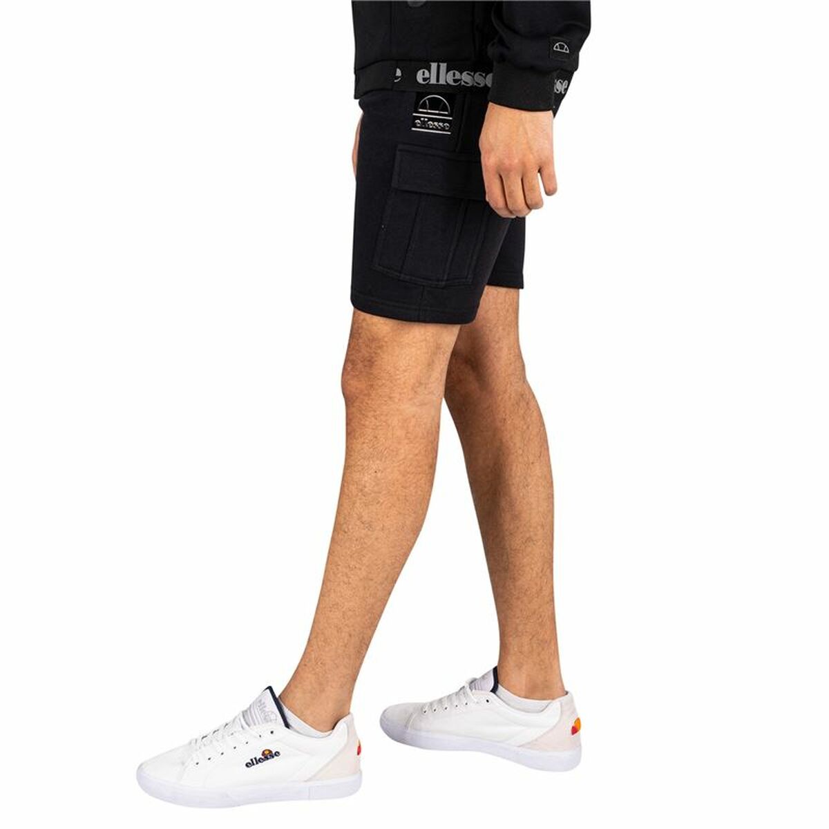 Sportshorts för män Ellesse Michael Fleece Svart - 4