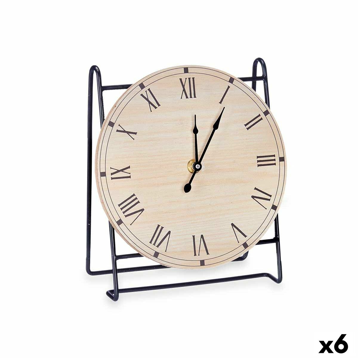 bordsklocka Gift Decor Svart Trä (6 antal)
