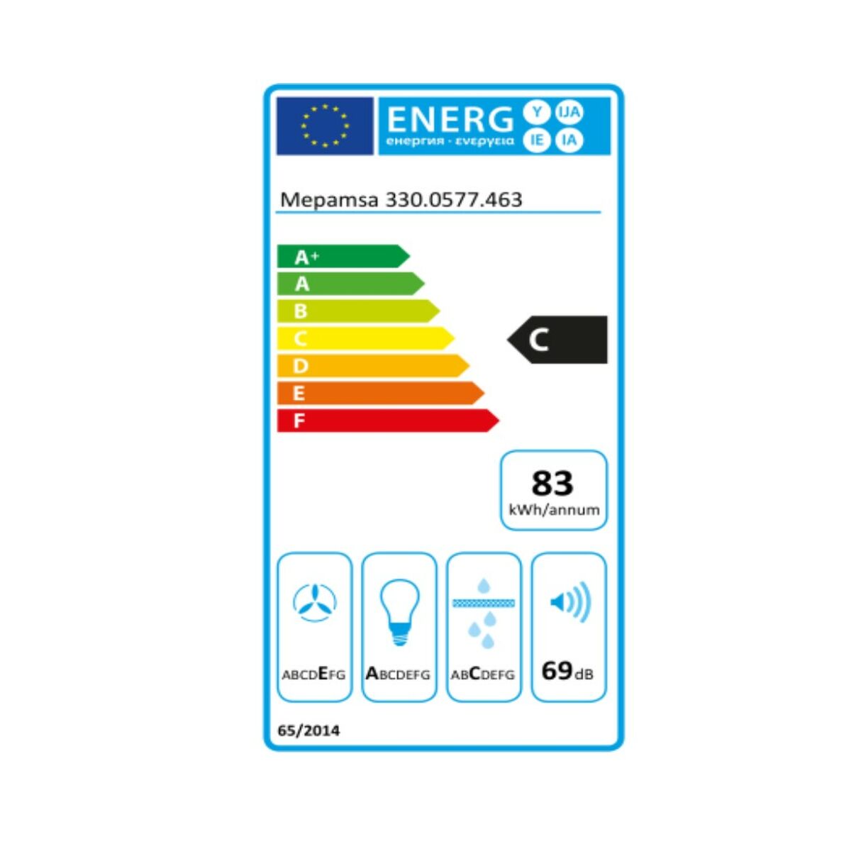 Konventionell fläkt Mepamsa LINEA 90 NEGRA Svart - 2