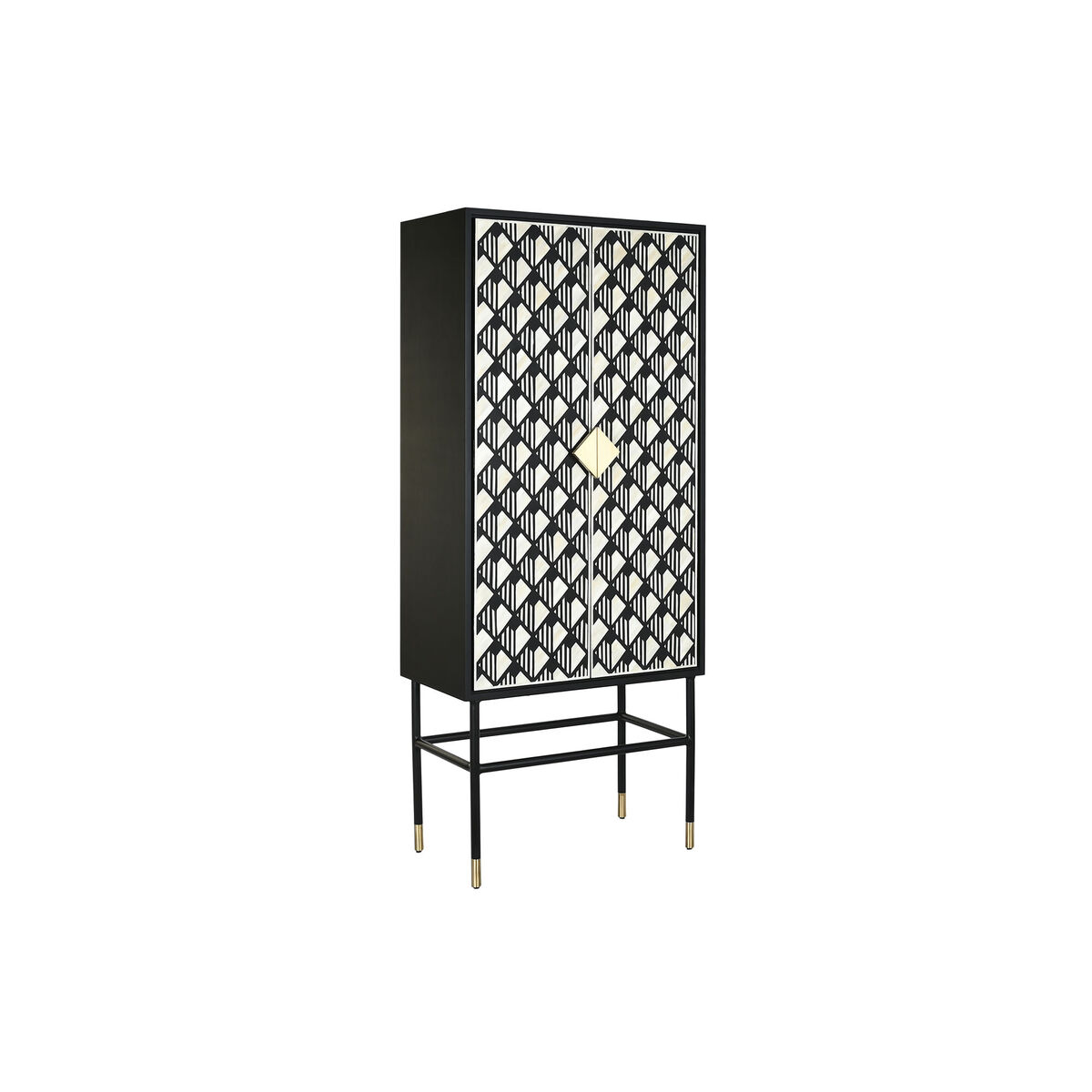 Skåp DKD Home Decor Vit Svart 75 x 40 x 180 cm