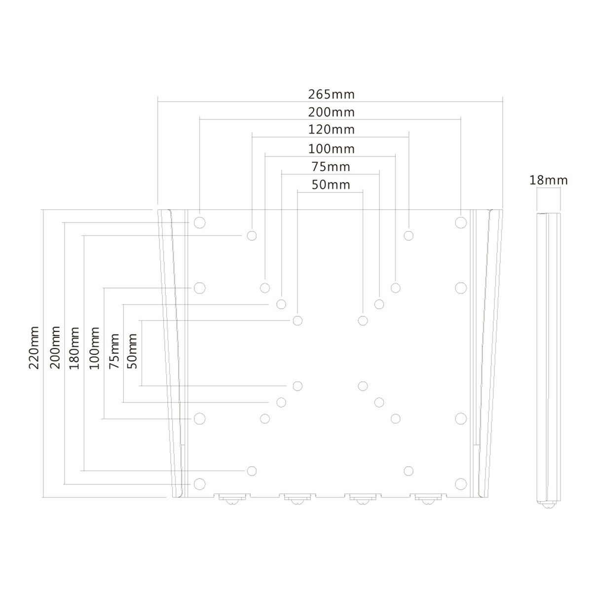 Fast Väggfäste för TV Neomounts FPMA-W110BLACK 10" 40" 35 kg - 2