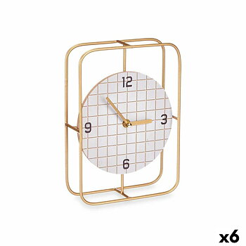 bordsklocka Gift Decor Svart Trä Fyrkantig (6 antal)