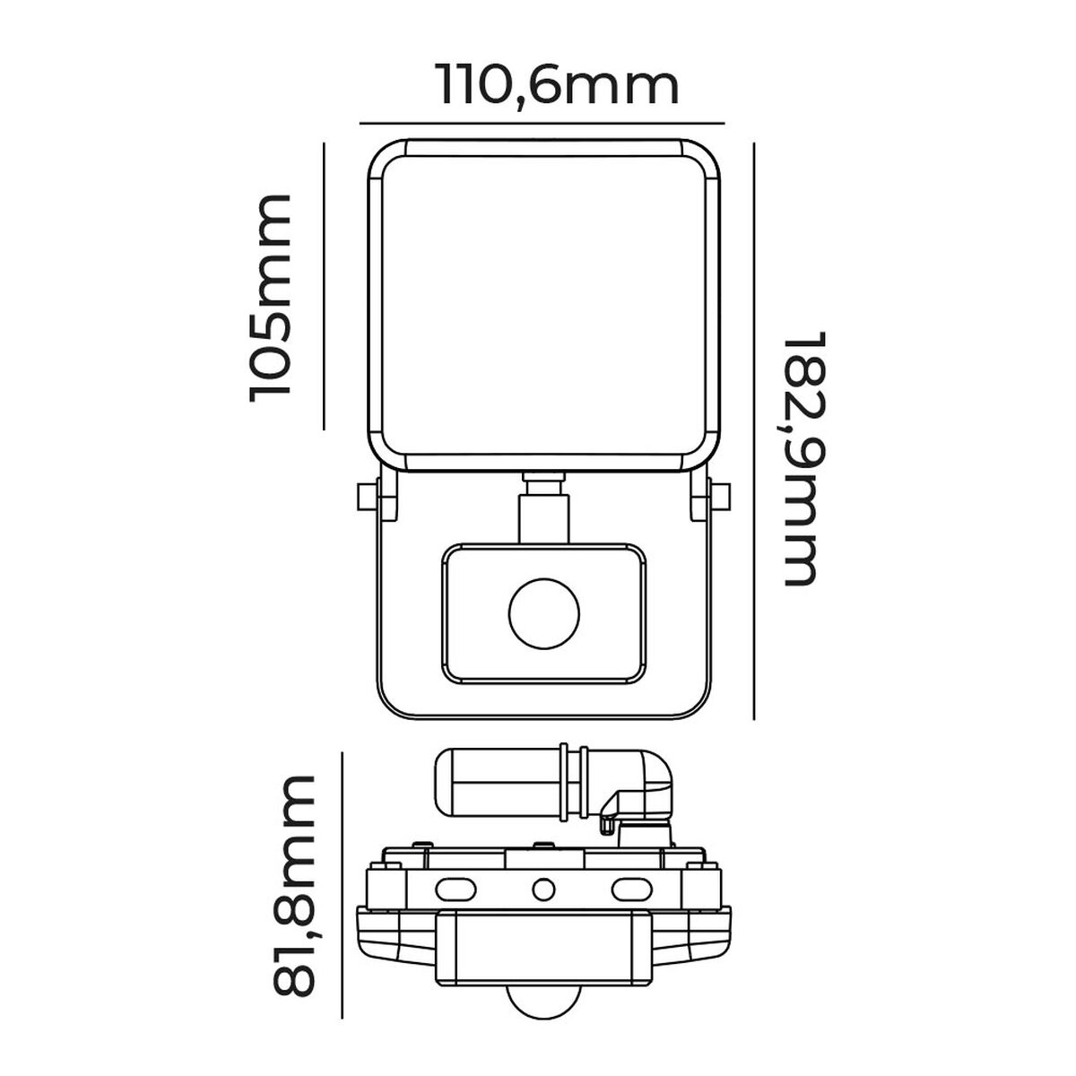 Floodlight/Projektorlampa EDM 70421 Frameless Svart F 20 W 1560 Lm (6000 K) - 10