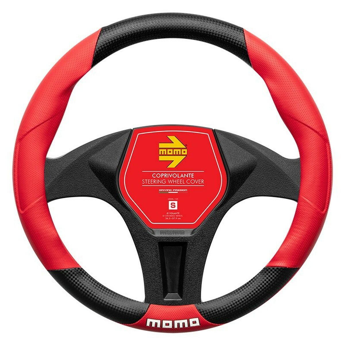 Rattöverdrag MOMO MOMLSWC016BRS Svart/Röd Ø 36 cm