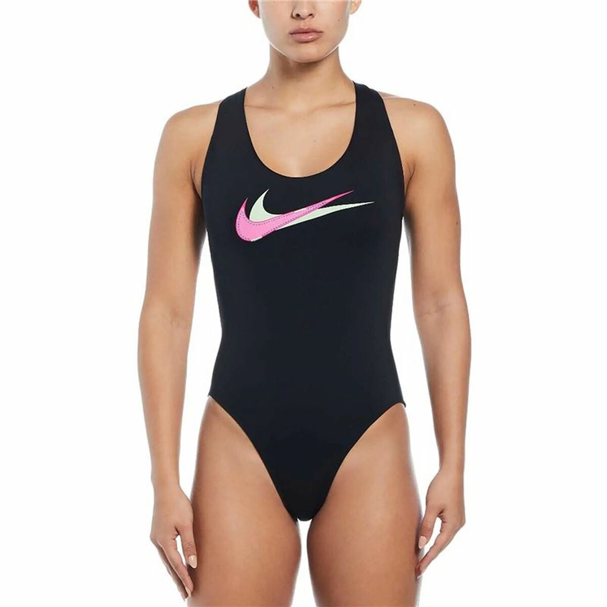 Baddräkt Dam Nike Multi Logo Svart