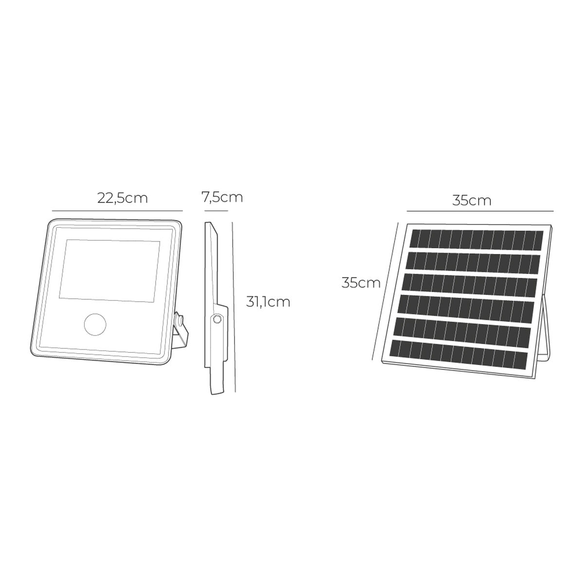 Floodlight/Projektorlampa EDM 31863 300 W 1800 Lm 3500 lm Sol Rörelsesensor (6500 K) - 6