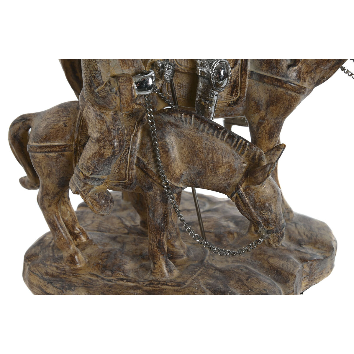 Prydnadsfigur Home ESPRIT Silvrig Naturell Harts 20,5 x 13 x 26 cm - 2