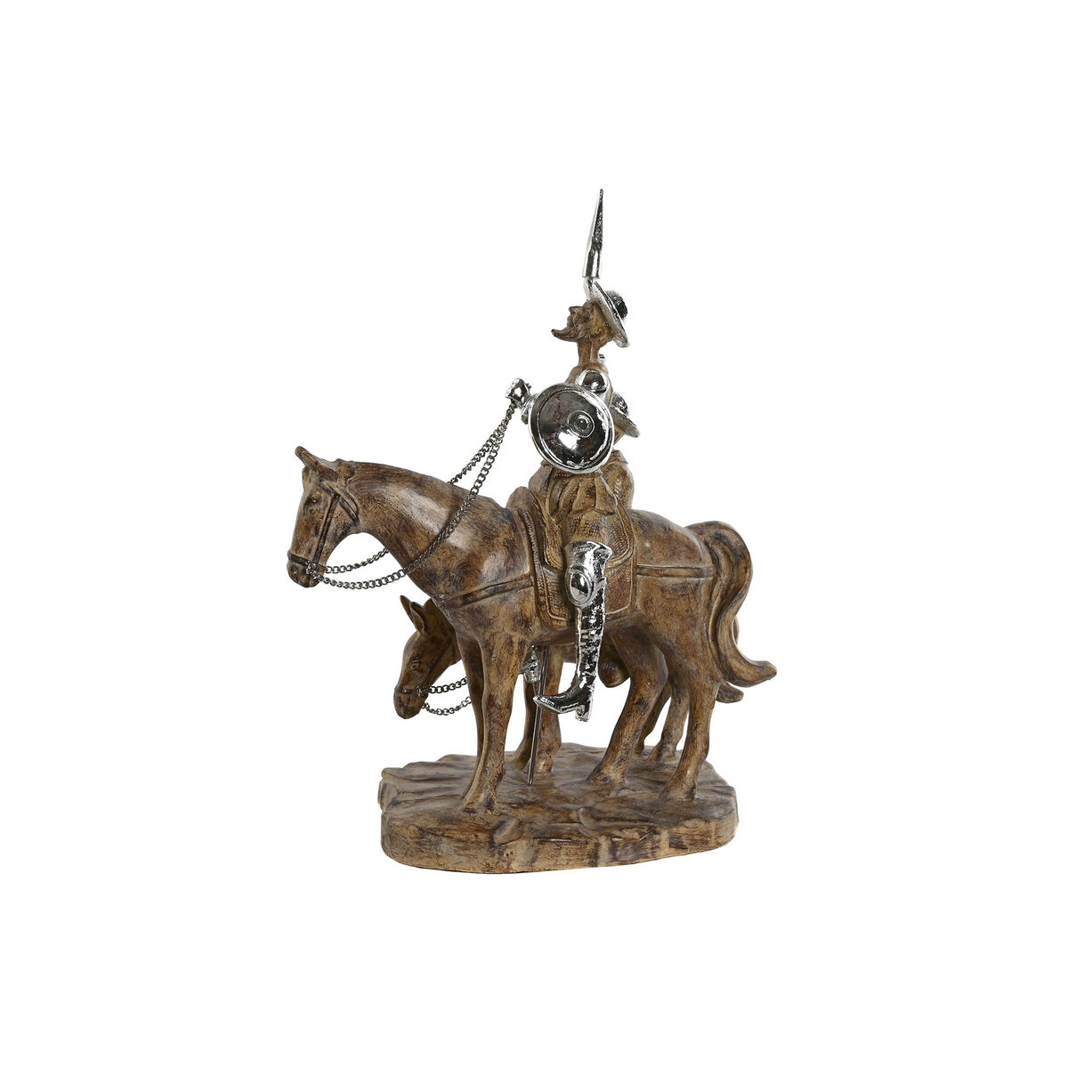 Prydnadsfigur Home ESPRIT Silvrig Naturell Harts 20,5 x 13 x 26 cm - 3