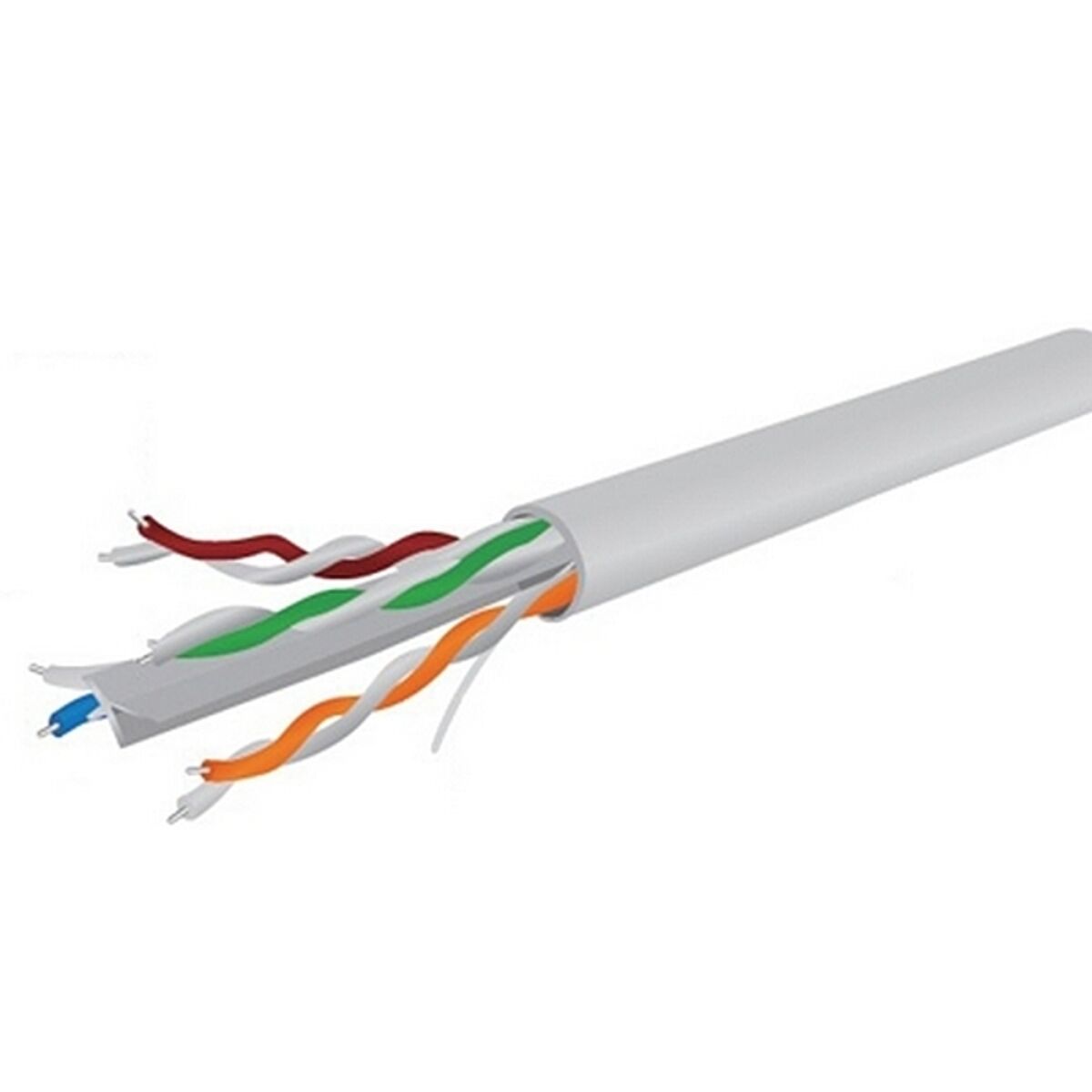 Kabel Kategori 6 UTP GEMBIRD UPC-6004SE-SOL/100 (100 m) Spole Grå - 2