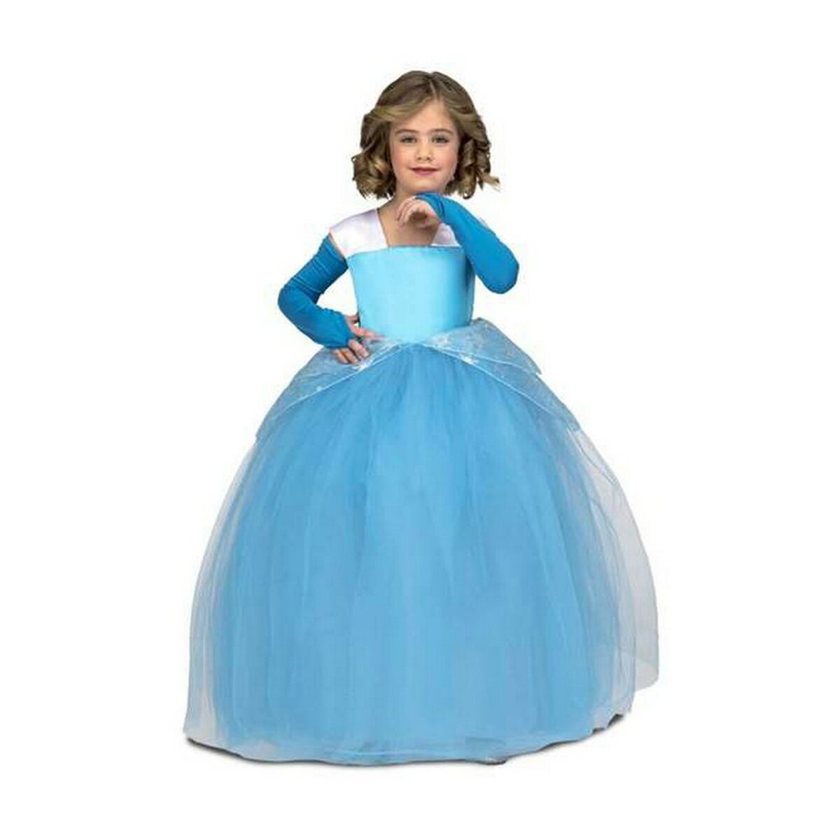 Maskeraddräkt för barn My Other Me Blå Prinsessa - 4