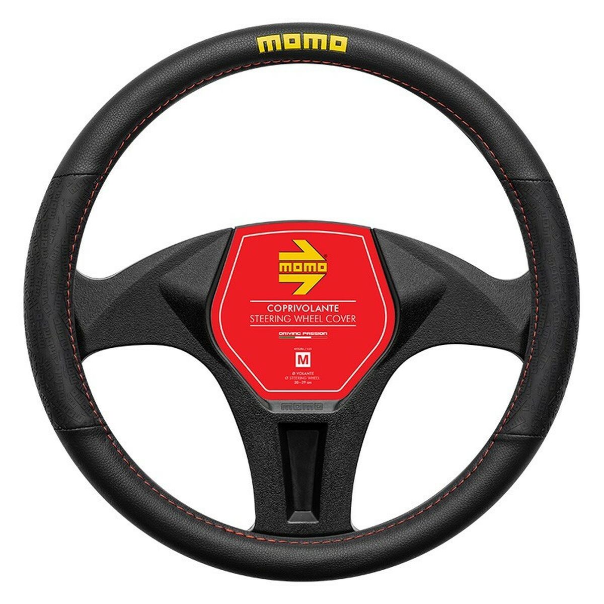 Rattöverdrag MOMO MOMLSWC0LAPBR Svart/Röd Ø 38-39 cm