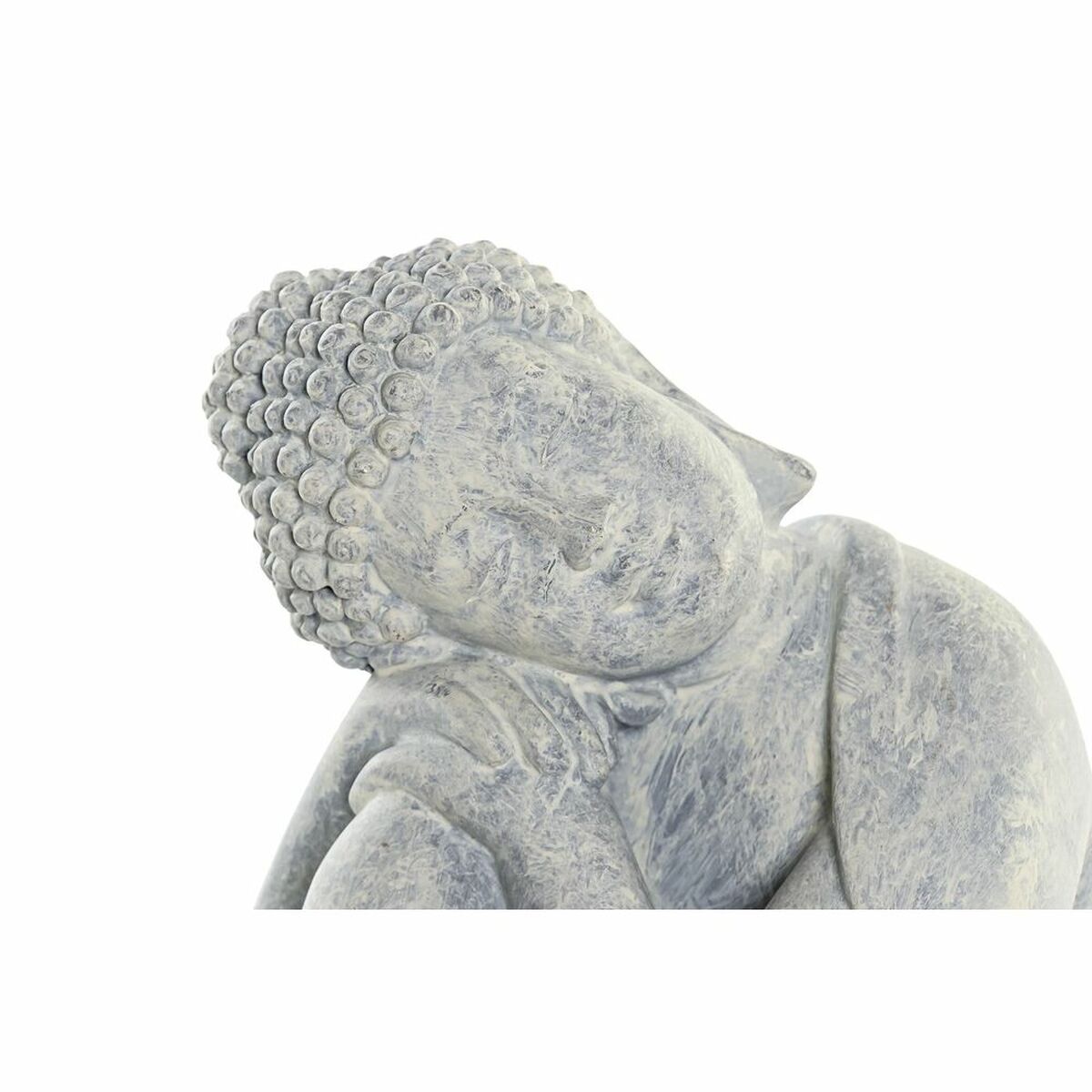 Prydnadsfigur DKD Home Decor Grå Ljusgrå Buddha Orientalisk 18 x 14 x 23 cm - 8