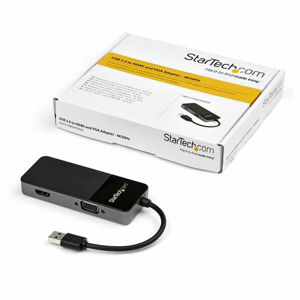 USB till VGA/HDMI Adapter Startech USB32HDVGA Svart 4K Ultra HD - 3