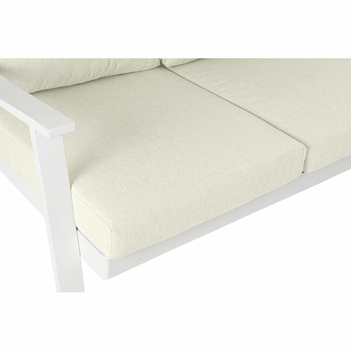 Trädgårdssoffa DKD Home Decor Vit Aluminium Glas 86 cm 212 x 212 x 86 cm - 8