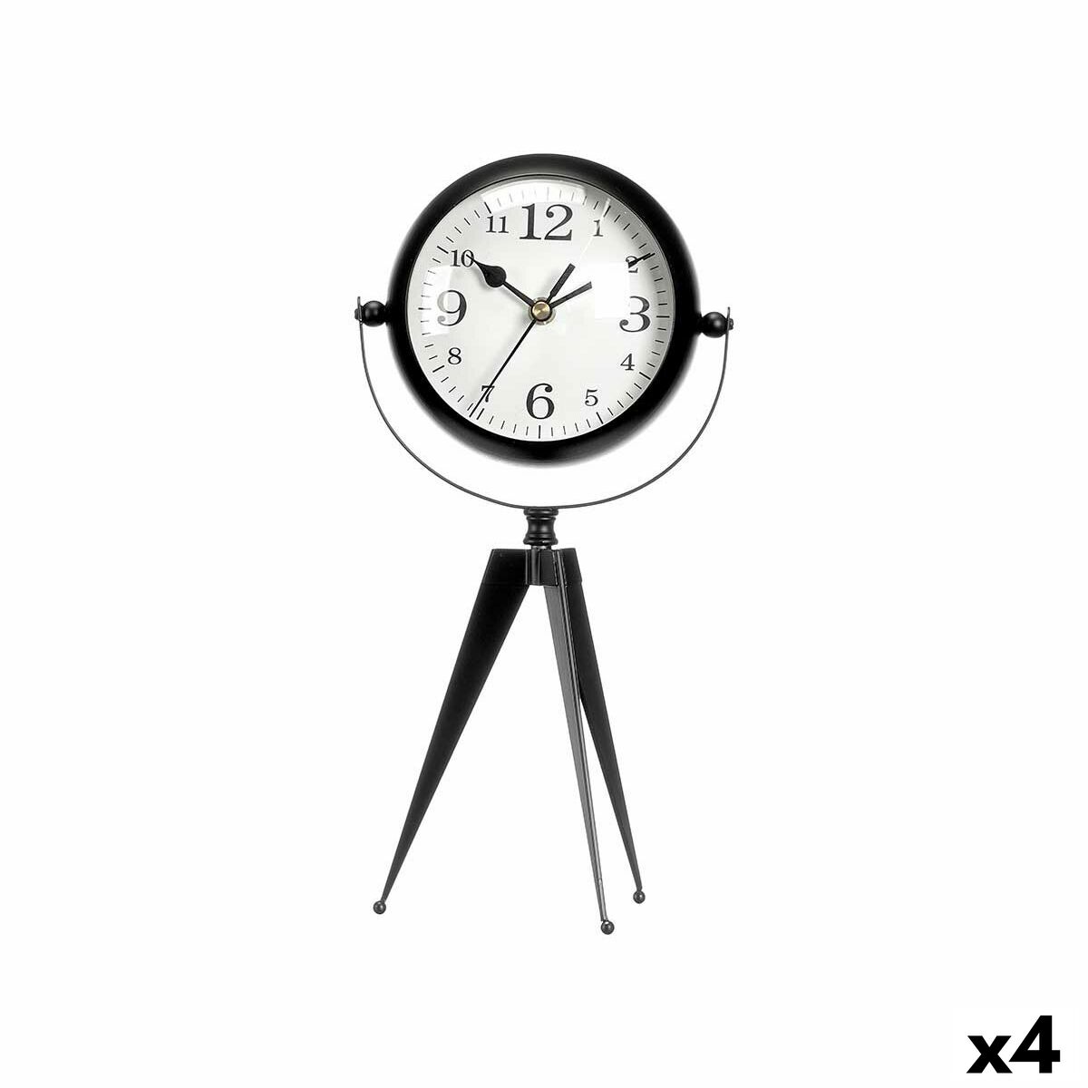 bordsklocka Gift Decor Svart Tripod (4 antal)