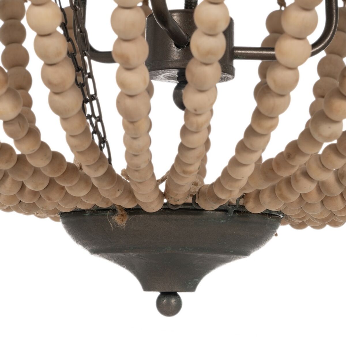 Taklampa Naturell Metall tölgyfa 220-240 V 60 x 60 x 80 cm - 4