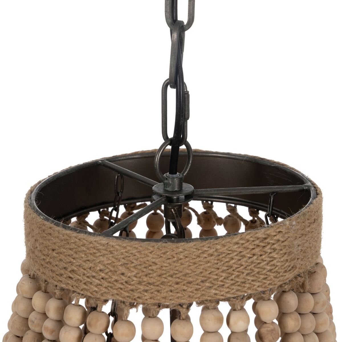 Taklampa Naturell Metall tölgyfa 220-240 V 60 x 60 x 80 cm - 7