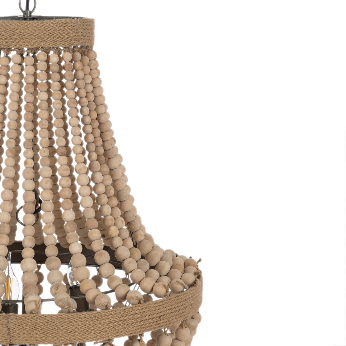 Taklampa Naturell Metall tölgyfa 220-240 V 60 x 60 x 80 cm - 9