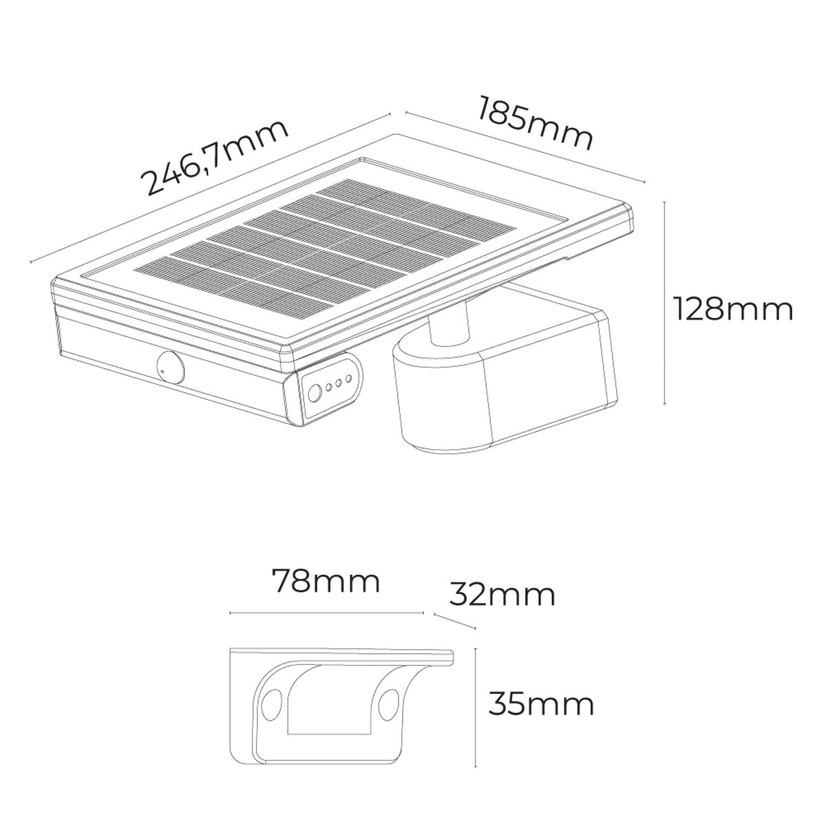 Vägglykta EDM 31854 Svart 6 W 720 Lm LED Sol (6500 K) - 10