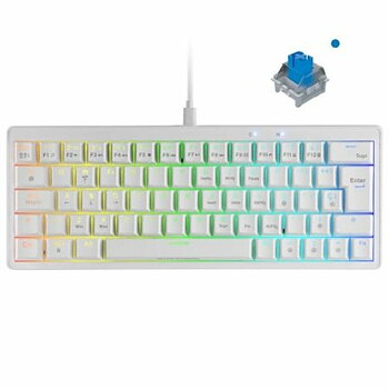 Gaming Tangentbord/ OR: Speltangentbord Mars Gaming MKMINIPROWBES Vit Qwerty US