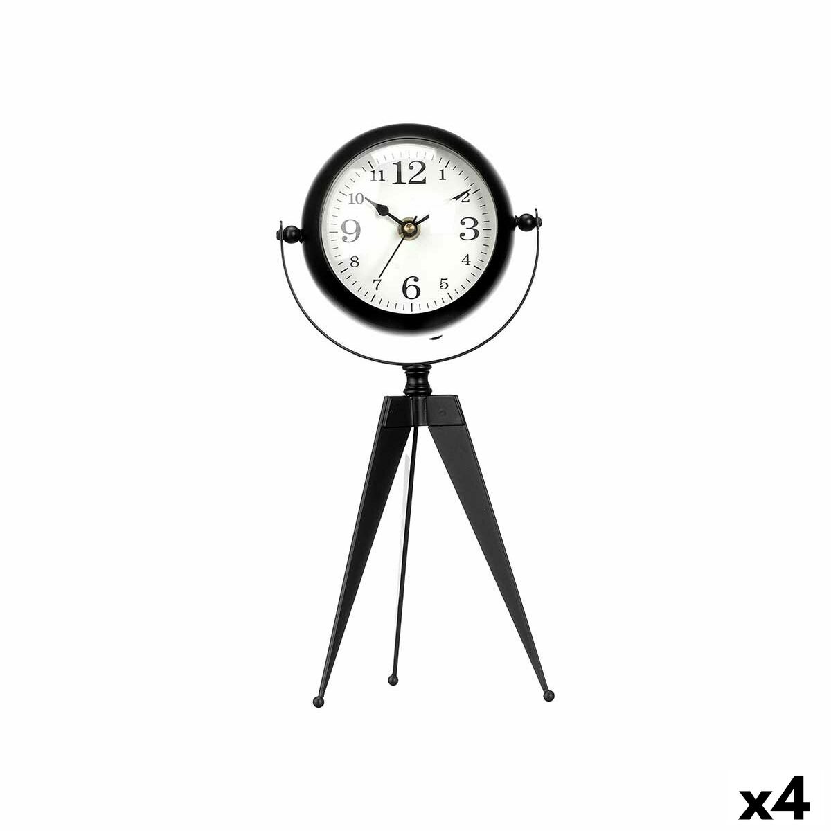 bordsklocka Gift Decor Svart Tripod (4 antal)