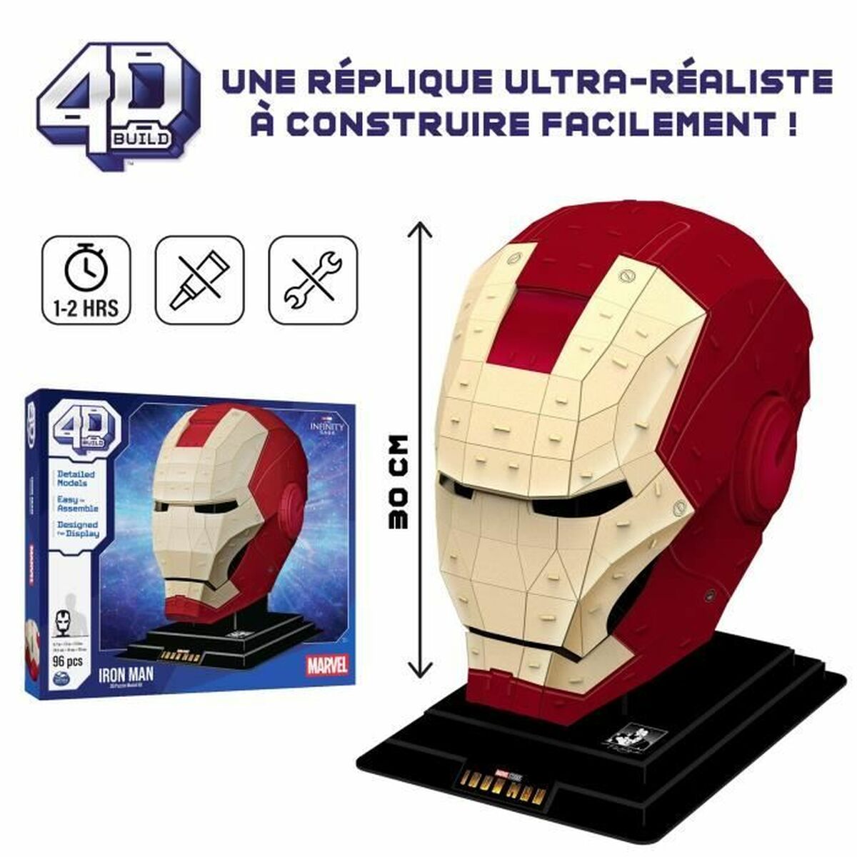 Byggsats Marvel Iron Man 96 Delar 24,6 x 19 x 30 cm Multicolour - 3