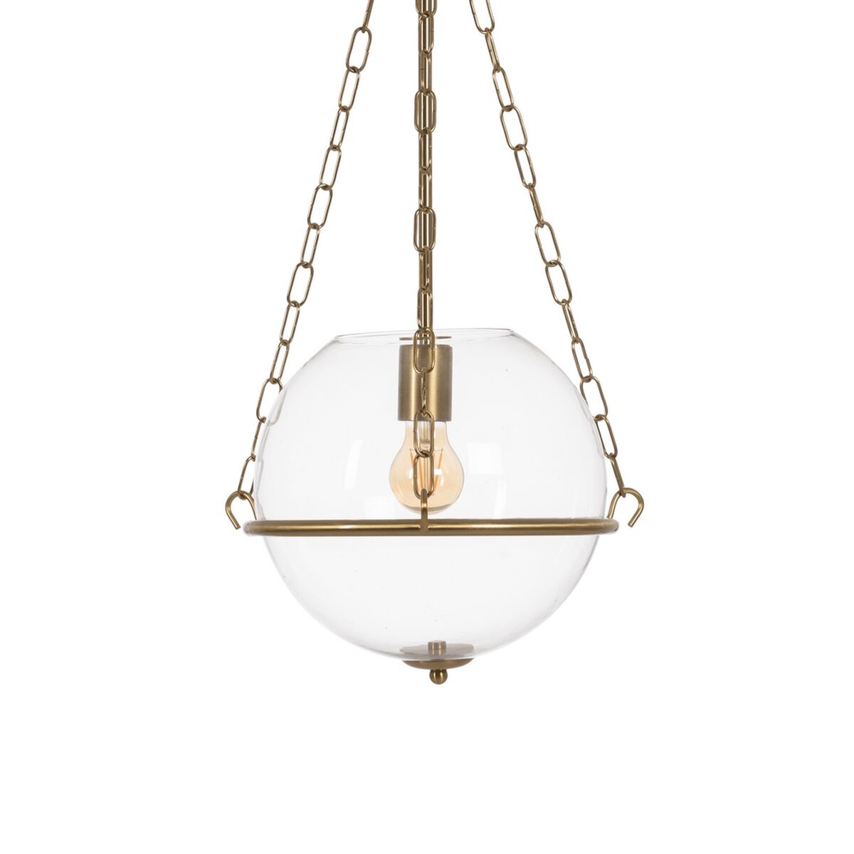 Taklampa Gyllene Glas Järn 220-240 V 28 x 28 x 53 cm