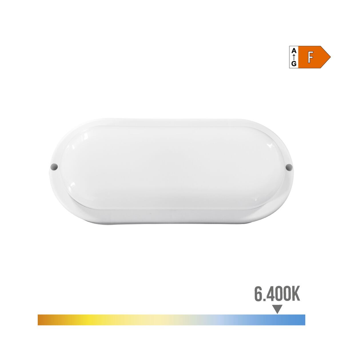Vägglampa med LED EDM 32405 Vit Aluminium Plast F 18 W 120 W 1820 Lm Oval (6400 K) - 4