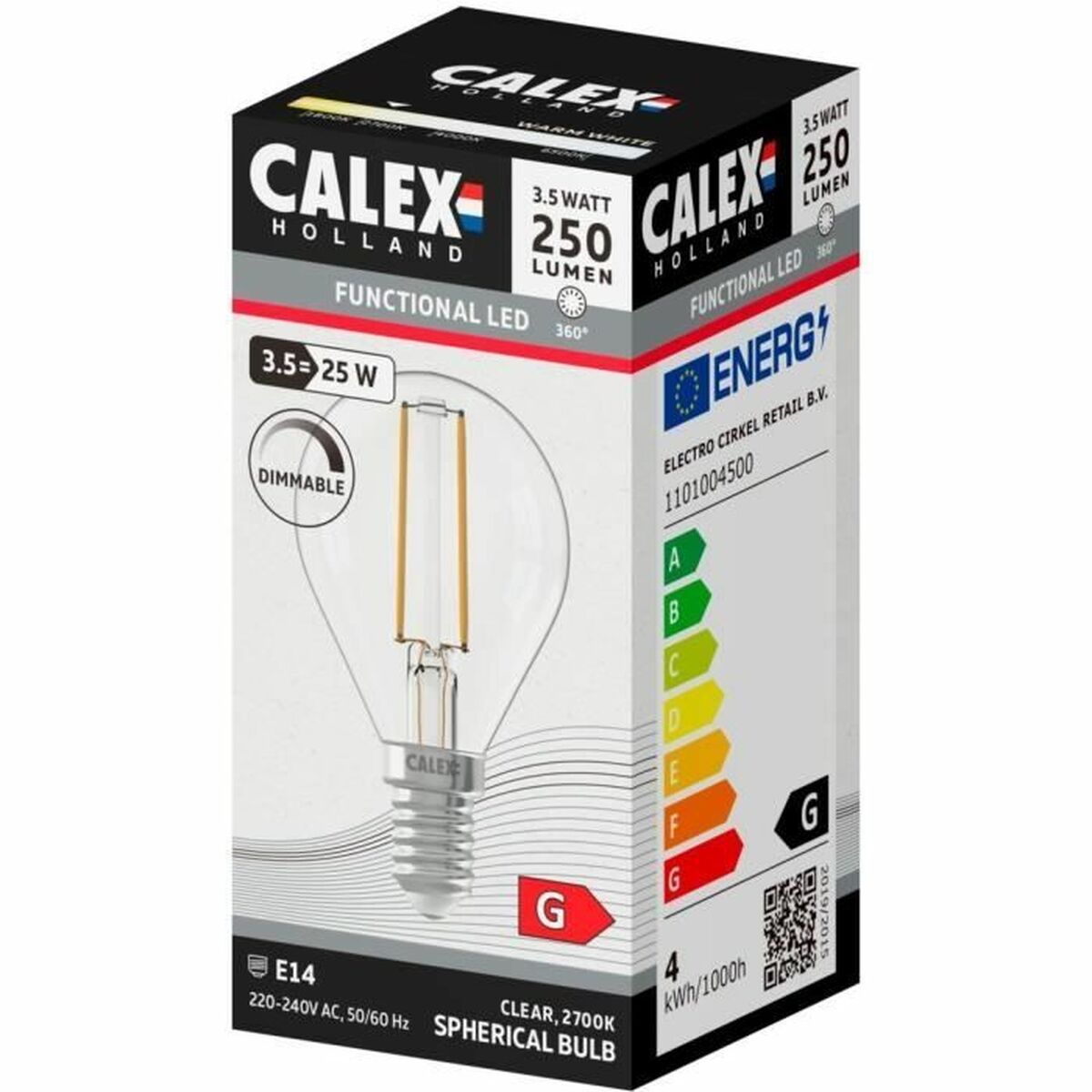 LED-lampa Calex G 3,5 W E14 - 3
