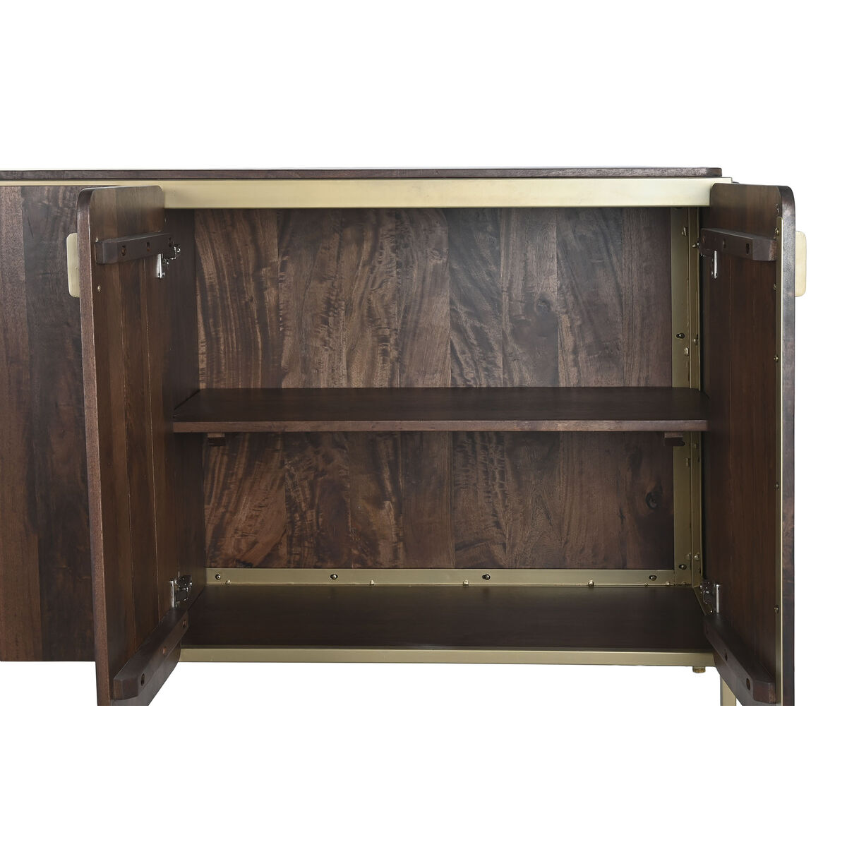 Skänk DKD Home Decor Brun Stål Mangoträ 160 x 40 x 81 cm - 10