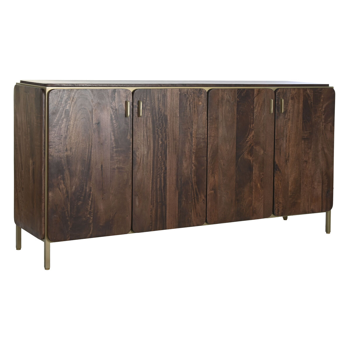 Skänk DKD Home Decor Brun Stål Mangoträ 160 x 40 x 81 cm - 8
