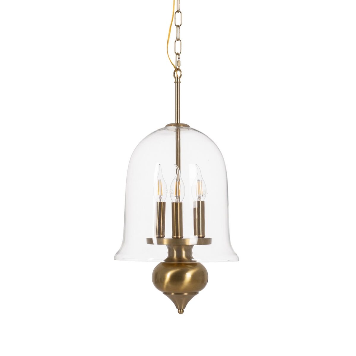 Taklampa Gyllene Glas Järn 220-240 V 33 x 33 x 54 cm