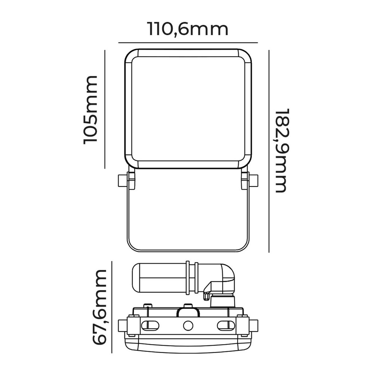 Floodlight/Projektorlampa EDM 70418 Frameless Svart F 20 W 1560 Lm (6000 K) - 9