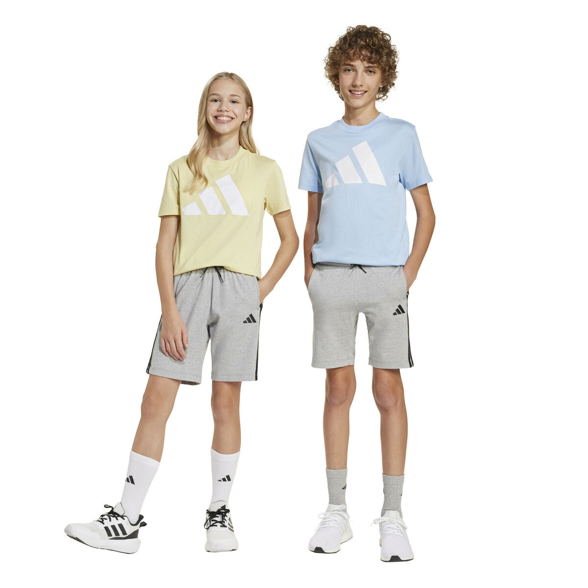 Sportshorts för barn Adidas J 3S KN SH 210 JD6496 Grå - 3