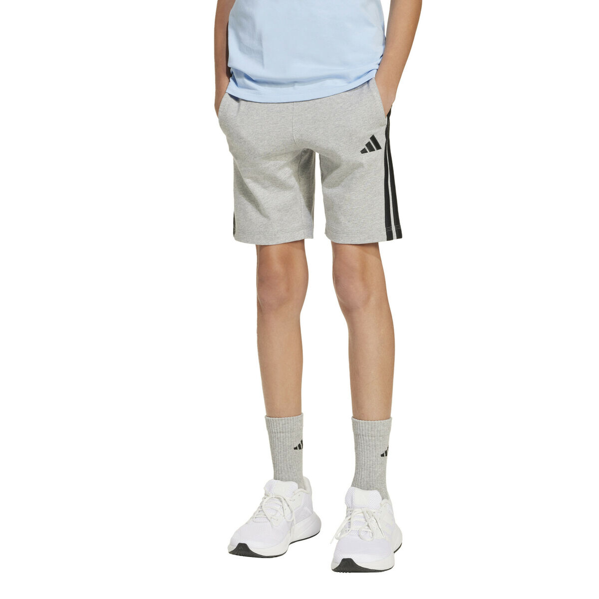 Sportshorts för barn Adidas J 3S KN SH 210 JD6496 Grå - 2