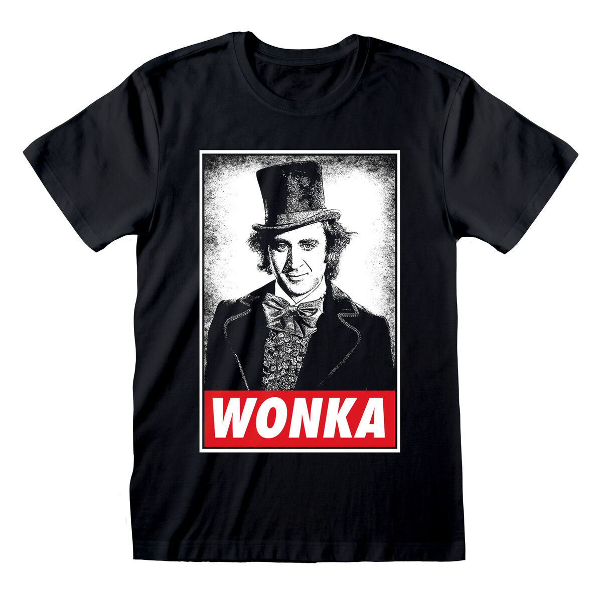 T-shirt med kortärm Unisex Willy Wonka Wonka Svart - 3