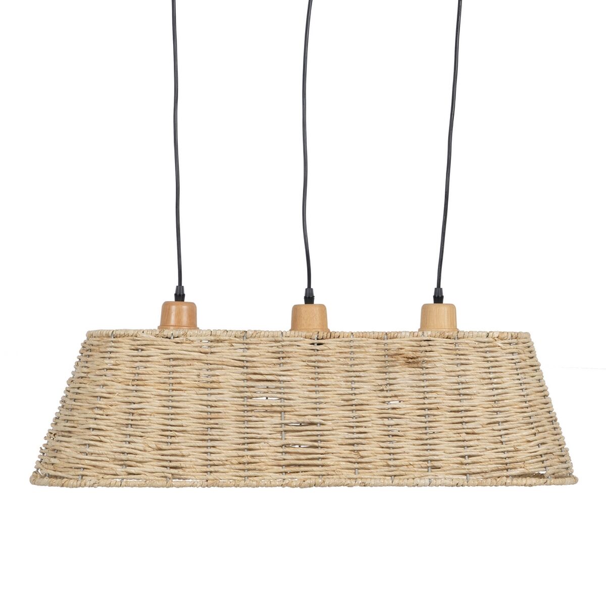 Taklampa Svart Naturell Järn 220-240 V 77 x 27 x 92 cm
