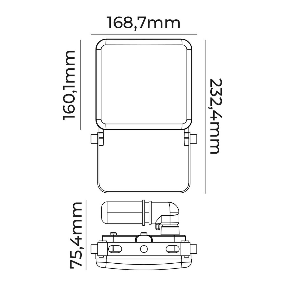 Floodlight/Projektorlampa EDM 70420 Frameless Svart F 50 W 4100 Lm (6000 K) - 9