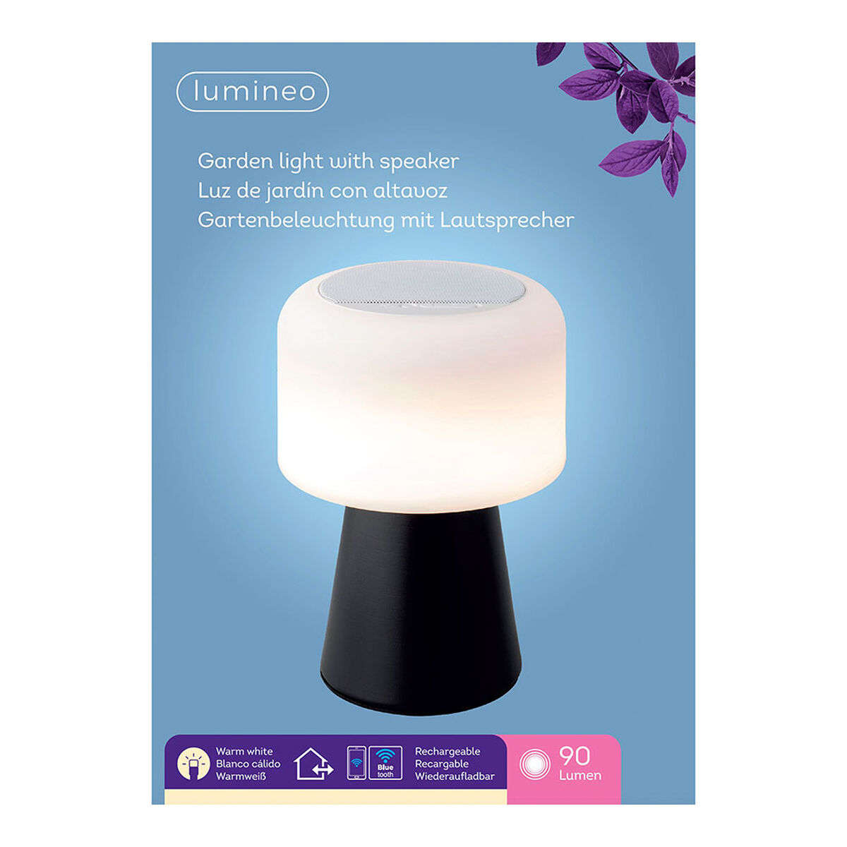 Bordslampa LED Lumineo 894415 Svart Laddningsbar - 2