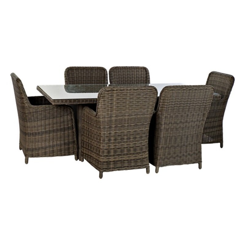 Bordsgrupp med 6 stolar DKD Home Decor 94 cm 200 x 100 x 75 cm (7 pcs) - 3