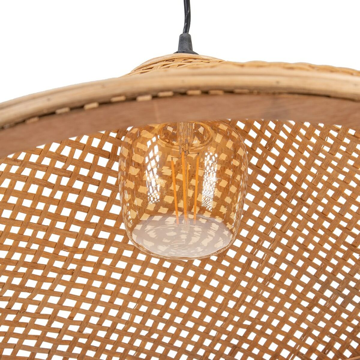 Taklampa 55 x 55 x 20 cm Naturell Bambu 220 V 240 V 60 W - 5