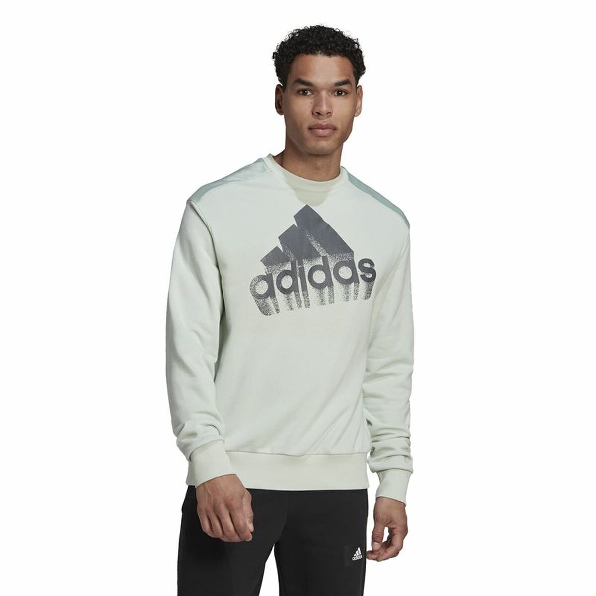 Tröja utan huva Unisex Adidas Essentials Brand Love Turkos - 2