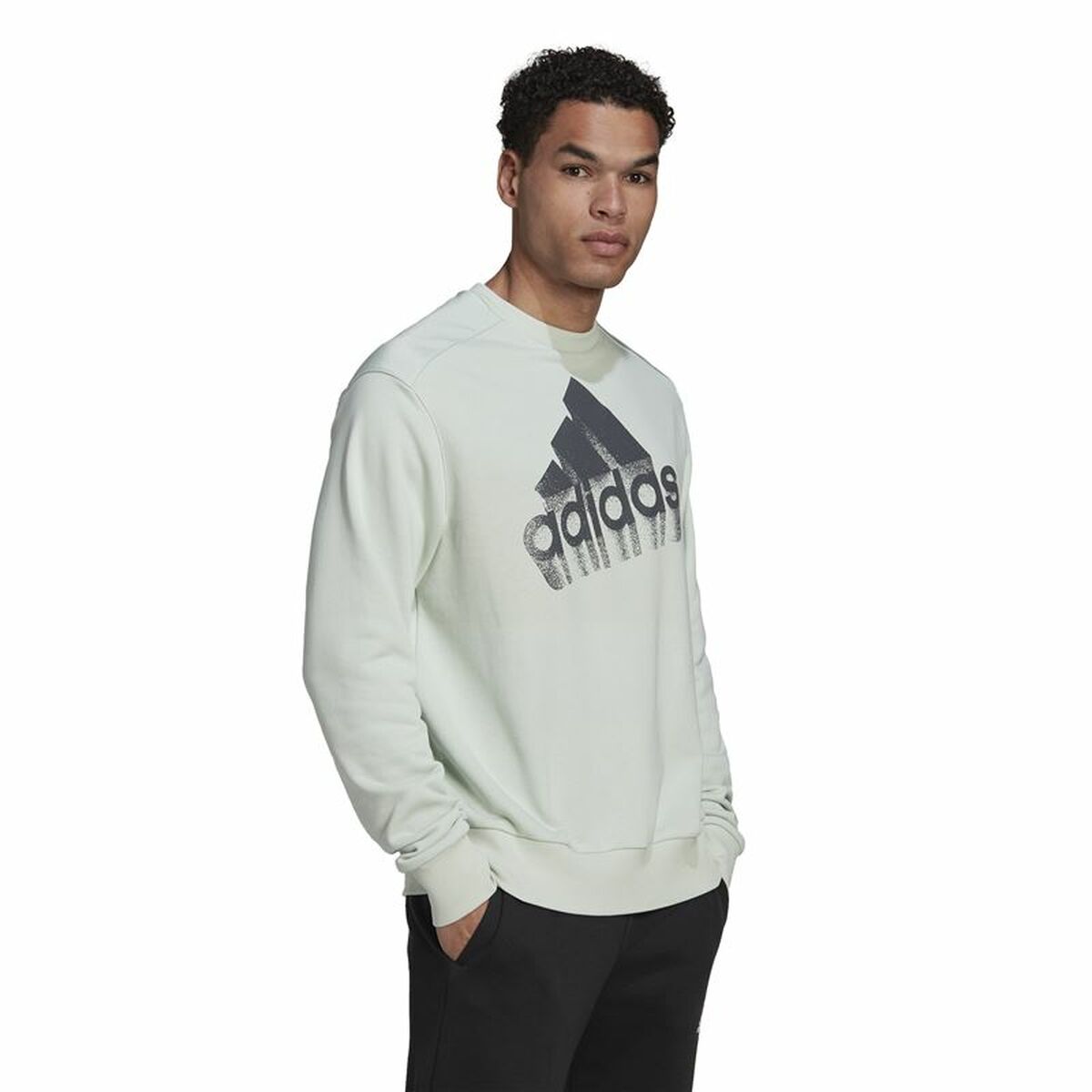 Tröja utan huva Unisex Adidas Essentials Brand Love Turkos - 4