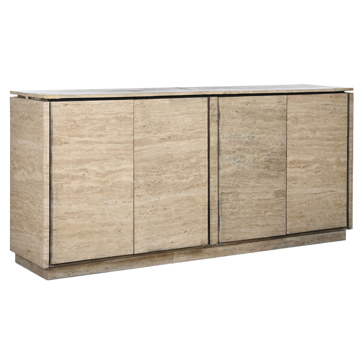Skänk Home ESPRIT Naturell Trä Marmor 180 x 40 x 85 cm