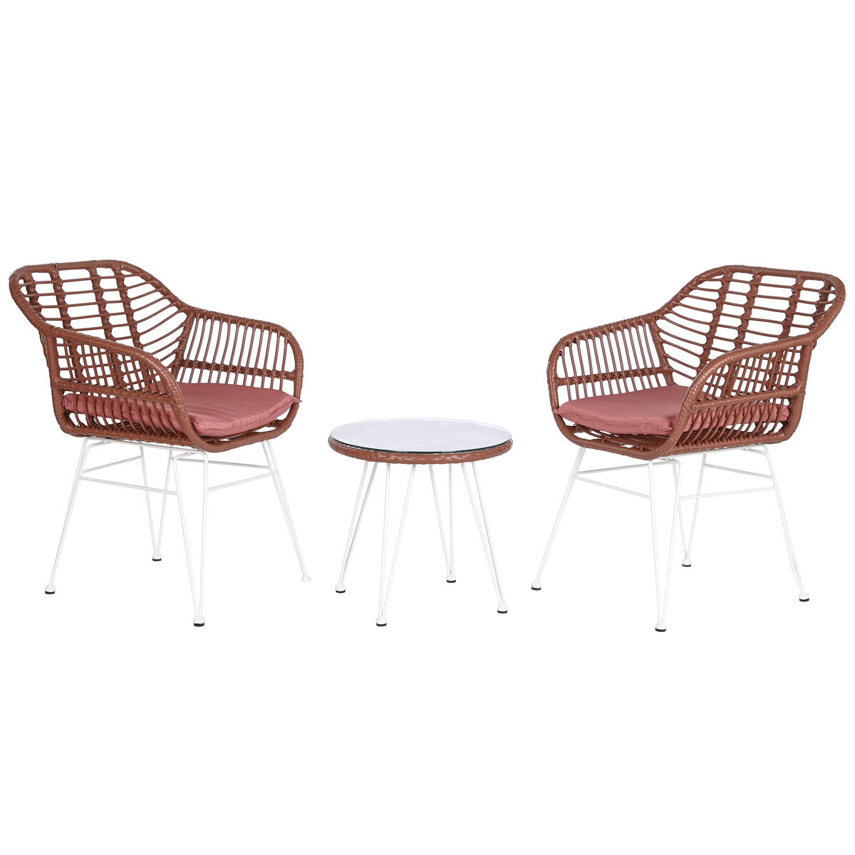 Bordsgrupp med 2 stolar DKD Home Decor 56 x 57,5 x 82 cm - 3