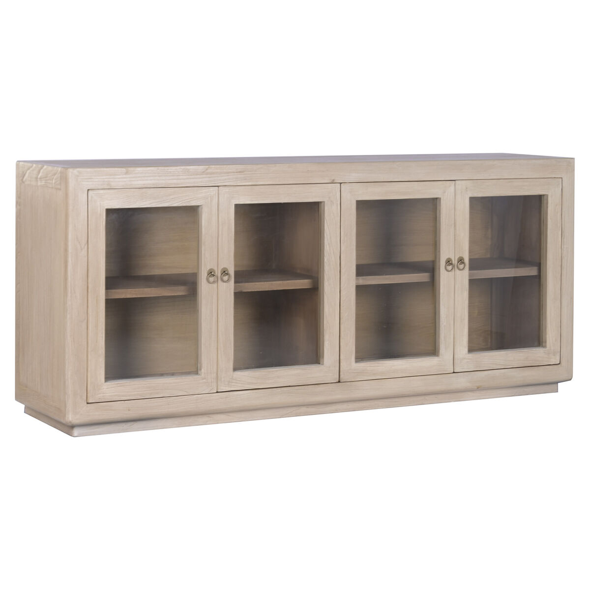 Skänk Home ESPRIT Naturell Glas Almträ 200 X 44 X 85 CM