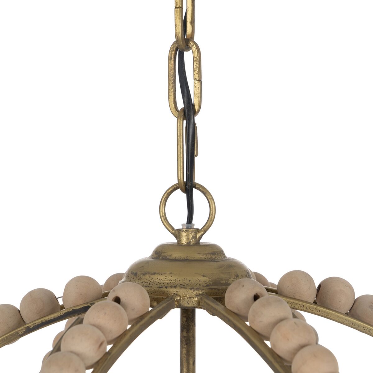 Taklampa Naturell Metall tölgyfa 220-240 V 54 x 54 x 54 cm - 9