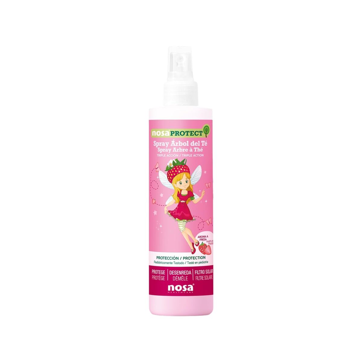 Utredande balsam för barn Nosa Healthcare PROTECT Jordgubbe 250 ml Tea tree